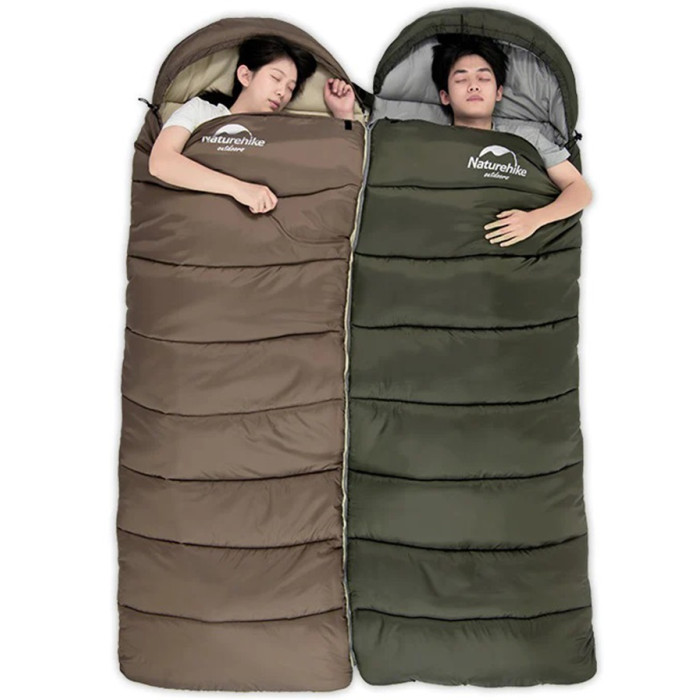 Спальний мішок Naturehike U250S NH20MSD07, (0°C), Left Zip, Brown (6927595769294-L)