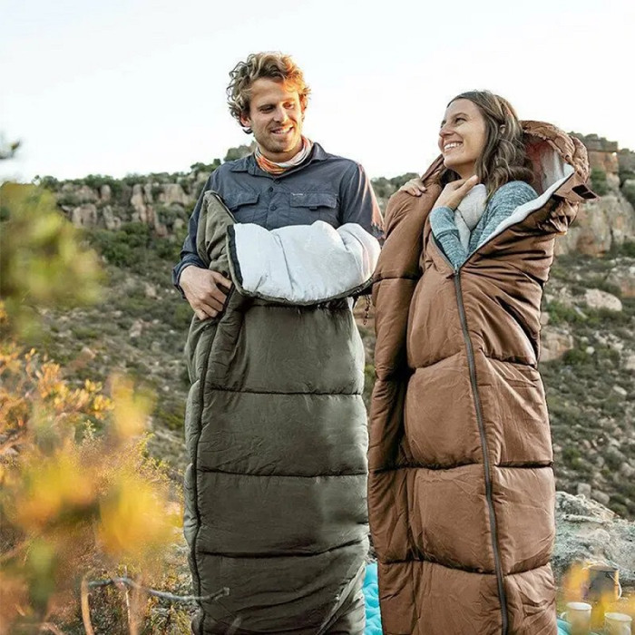 Спальний мішок Naturehike U250S NH20MSD07, (0°C), Left Zip, Brown (6927595769294-L)