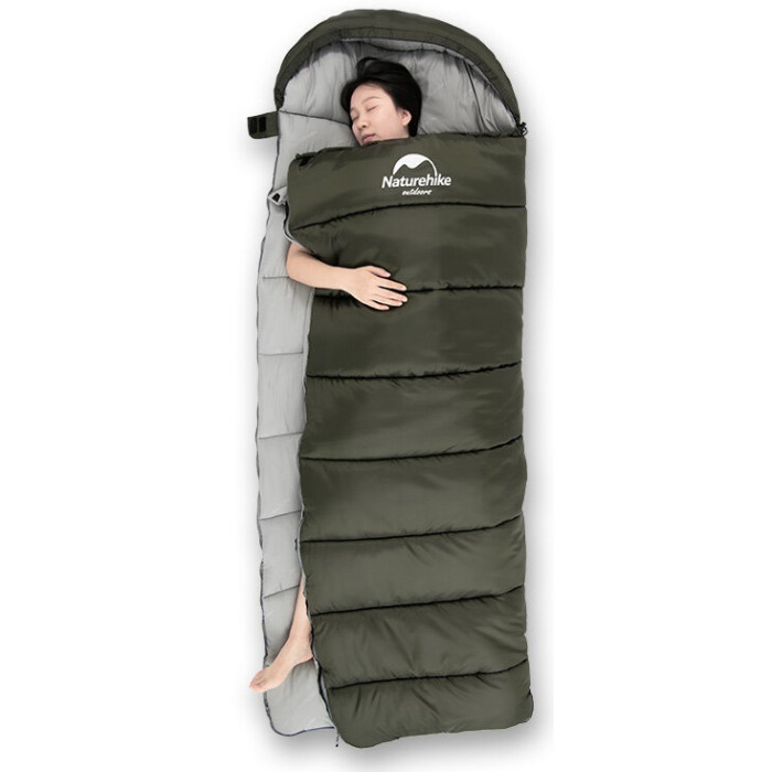 Спальний мішок Naturehike U250S NH20MSD07, (0°C), Left Zip, Brown (6927595769294-L)