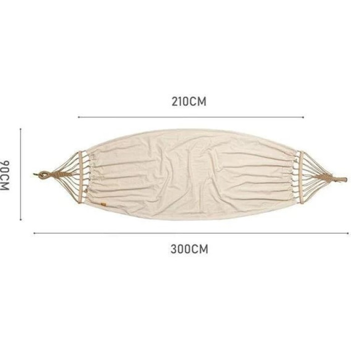 Гамак одномісний без перекидання Naturehike NH20DC001 Beige (6927595767634)