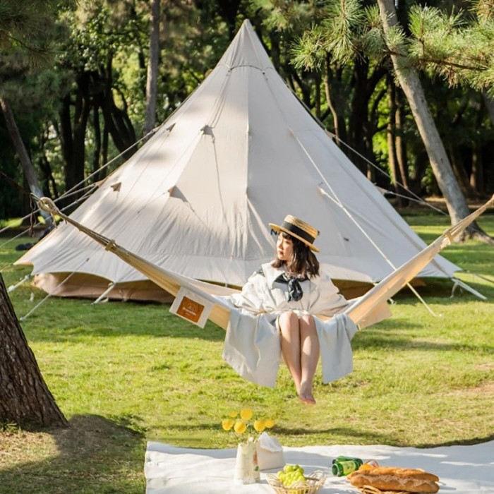 Гамак одномісний без перекидання Naturehike NH20DC001 Beige (6927595767634)