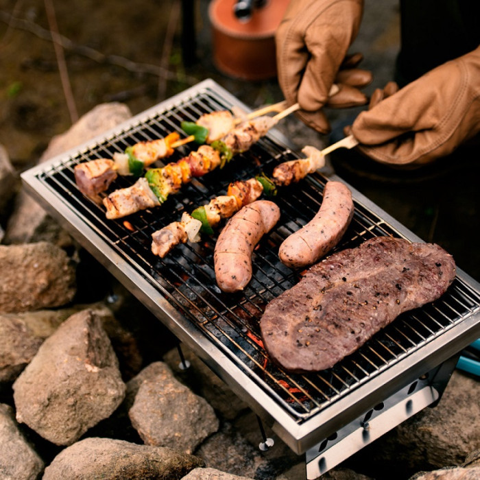 Портативний гриль Naturehike Picnic BBQ Grill NH20CJ006, р-р L, steel (6927595767672)