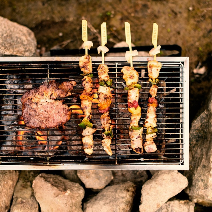 Портативний гриль Naturehike Picnic BBQ Grill NH20CJ006, р-р L, steel (6927595767672)