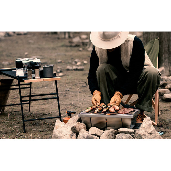 Портативний гриль Naturehike Picnic BBQ Grill NH20CJ006, р-р L, steel (6927595767672)
