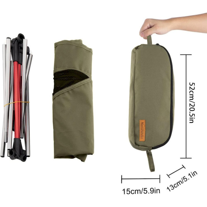 Крісло складане Naturehike NH20JJ036, Dark Green (6927595773833)