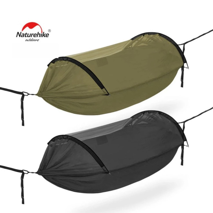 Гамак 3-в-1 з москітною сіткою Naturehike CNH22HJ001, 210T polyester, Dark Green (6927595775059)