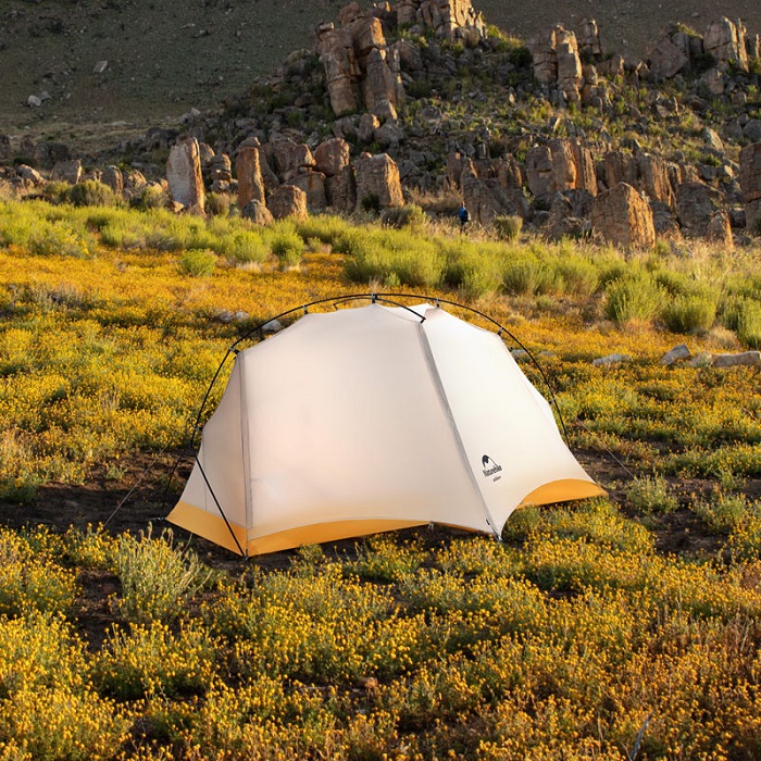 Палатка Naturehike Cloud Trace NH21ZP003, Grey-Yellow (6927595775424)