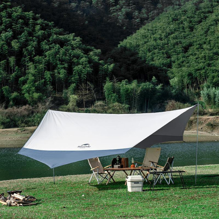 Тент Naturehike Hexagon NH16T013-S, 150D / Silver Coated, 520x460 cm, Grey-Blue (6927595777794)