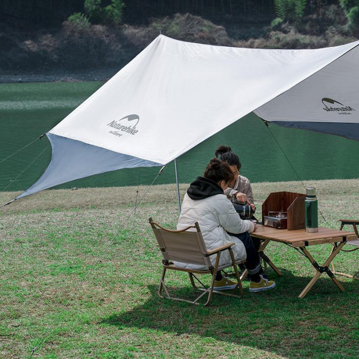 Тент Naturehike Hexagon NH16T013-S, 150D / Silver Coated, 520x460 cm, Grey-Blue (6927595777794)
