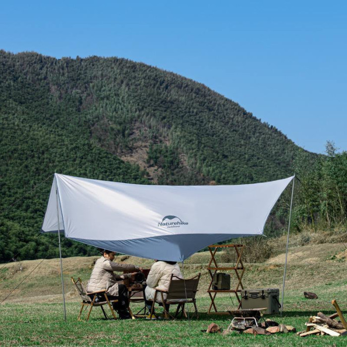 Тент Naturehike Hexagon NH16T013-S, 150D / Silver Coated, 520x460 cm, Grey-Blue (6927595777794)
