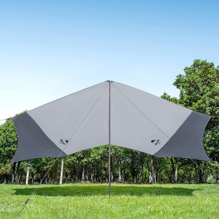 Тент Naturehike Hexagon NH16T013-S, 150D / Silver Coated, 520x460 cm, Grey-Blue (6927595777794)