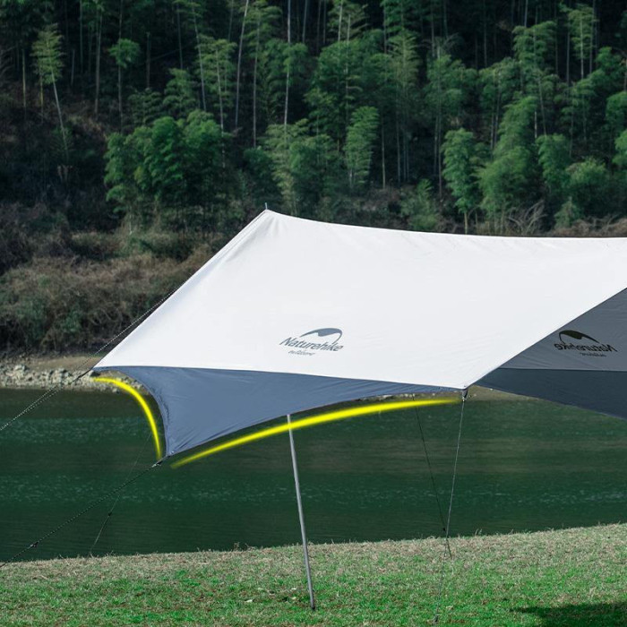 Тент Naturehike Hexagon NH16T013-S, 150D / Silver Coated, 520x460 cm, Grey-Blue (6927595777794)