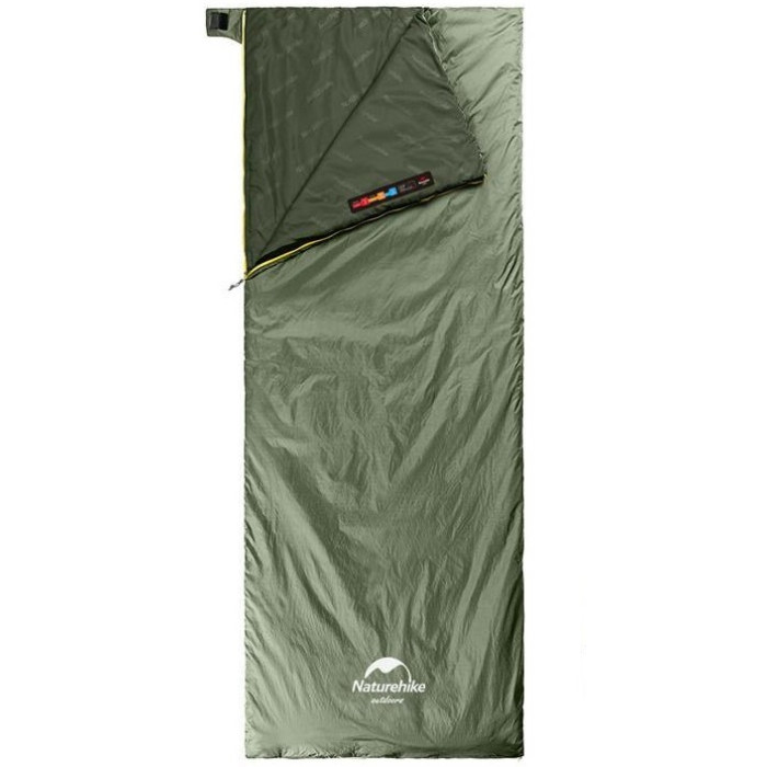 Спальний мішок Naturehike Lightweight Summer LW180 NH21MSD09, p-p M, Left Zip, Light Green (6927595777930-L)