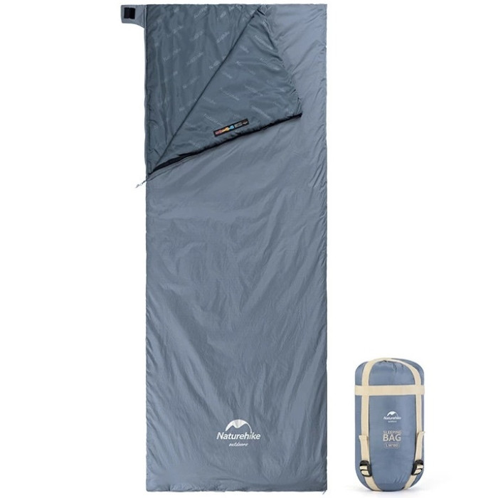 Спальний мішок Naturehike Ultralight LW180 NH21MSD09, p-р XL, Right Zip, Grey-Blue (6927595777978-R)