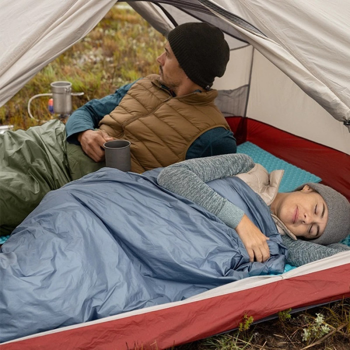 Спальний мішок Naturehike Ultralight LW180 NH21MSD09, p-р XL, Right Zip, Grey-Blue (6927595777978-R)