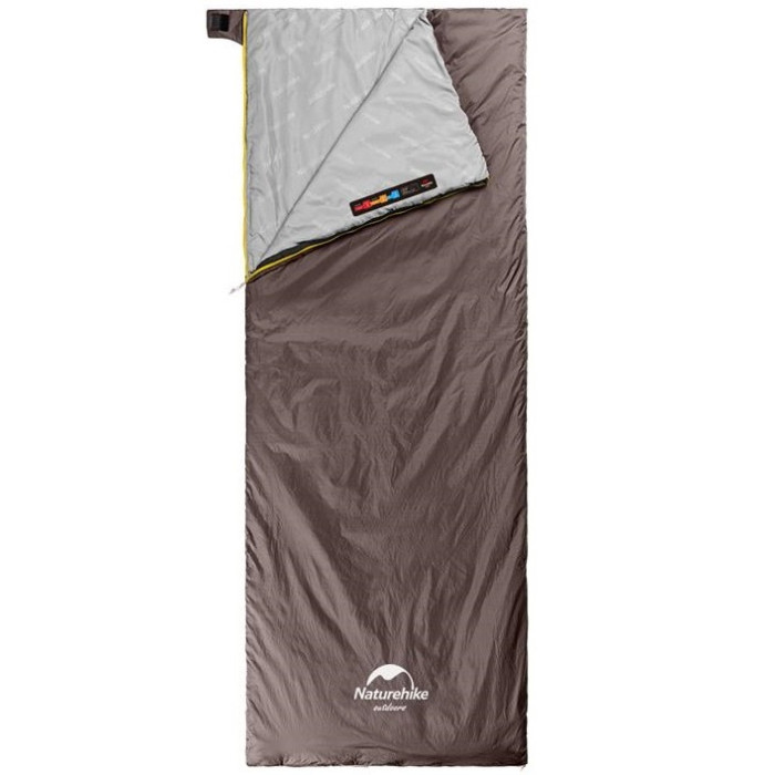 Спальний мішок Naturehike Lightweight Summer LW180 NH21MSD09, p-p XL, Right Zip, Brown (6927595777985-R)