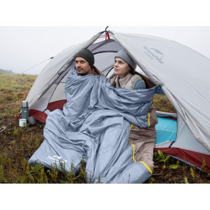 Спальний мішок Naturehike Lightweight Summer LW180 NH21MSD09, p-p M, Left Zip, Light Green (6927595777930-L)