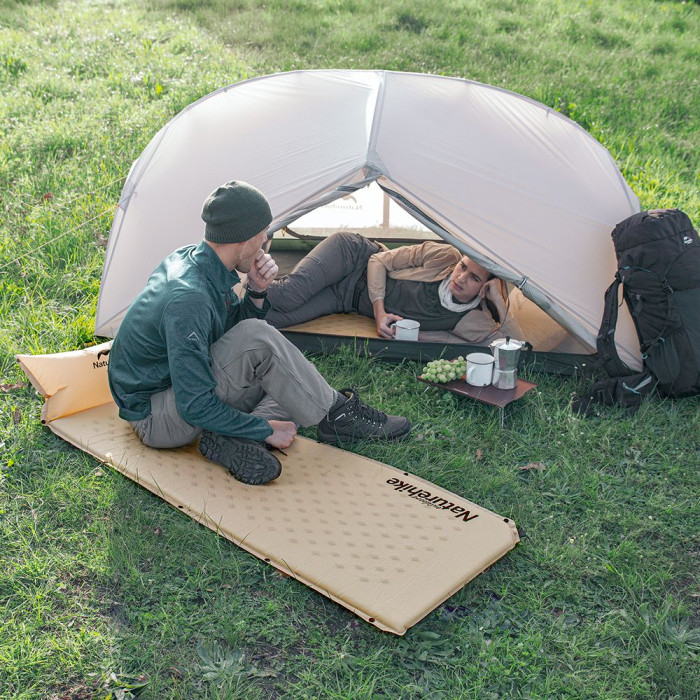 Самонадувний килимок Naturehike NH15Q002-D, 25 mm, Beige (6927595782576)
