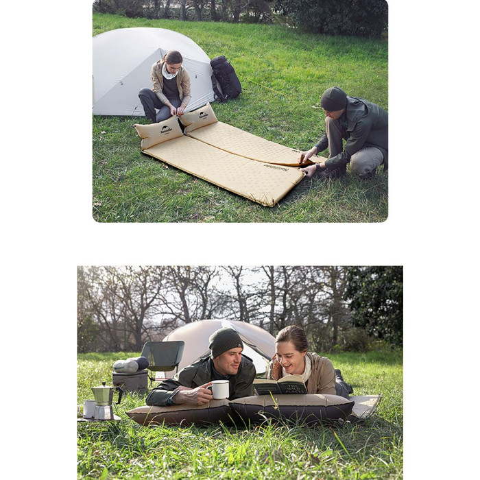 Самонадувний килимок Naturehike NH15Q002-D, 25 mm, Beige (6927595782576)