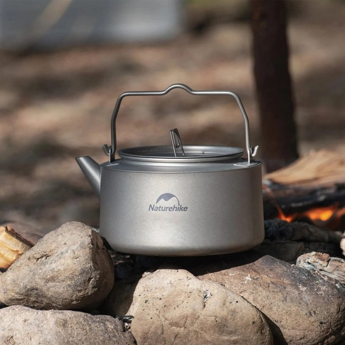 Чайник титановий Naturehike NH21CJ007 1 L, Titan (6927595782637)