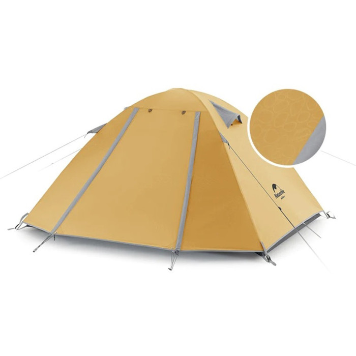 Намет Naturehike P-Series NH18Z022-P, 210T/65D, Yellow (6927595783610)