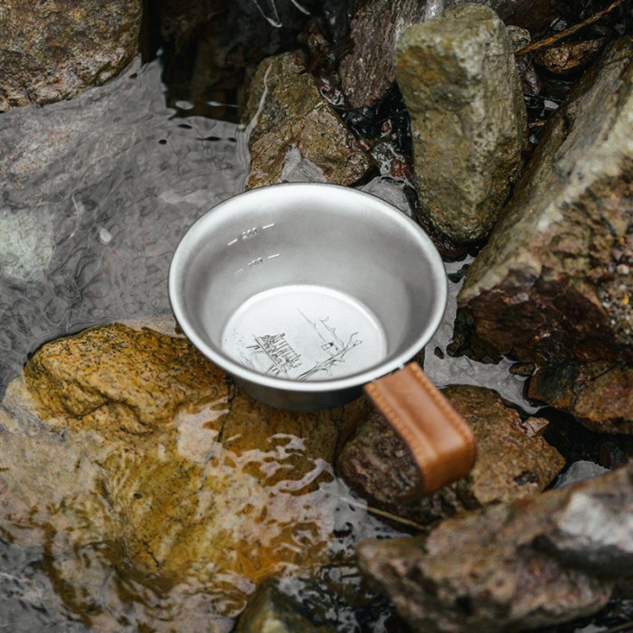 Ківш з дерев'яною ручкою Naturehike NH21SJ002, steel (6927595785751)