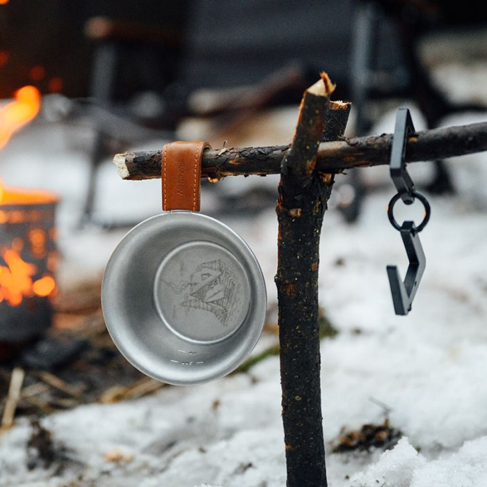 Ківш з дерев'яною ручкою Naturehike NH21SJ002, steel (6927595785751)