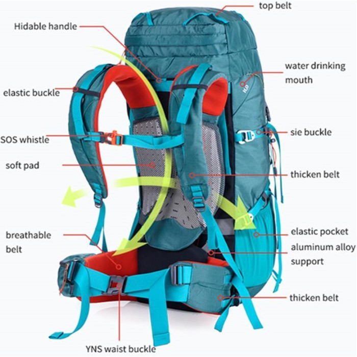 Рюкзак Naturehike NH16Y020-Q, 55L, Black (6927595787915)