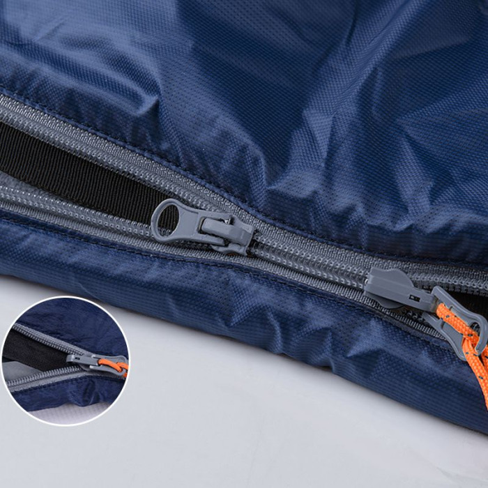 Спальний мішок Naturehike LW180 NH21MSD04, (15°C), p-p XL, Left Zip, Dark Blue (6927595788172-L)