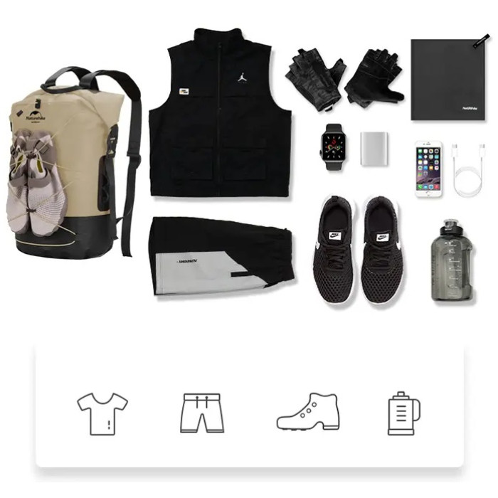 Герморюкзак Naturehike NH21FSB04, 30L, Beige (6927595788233)