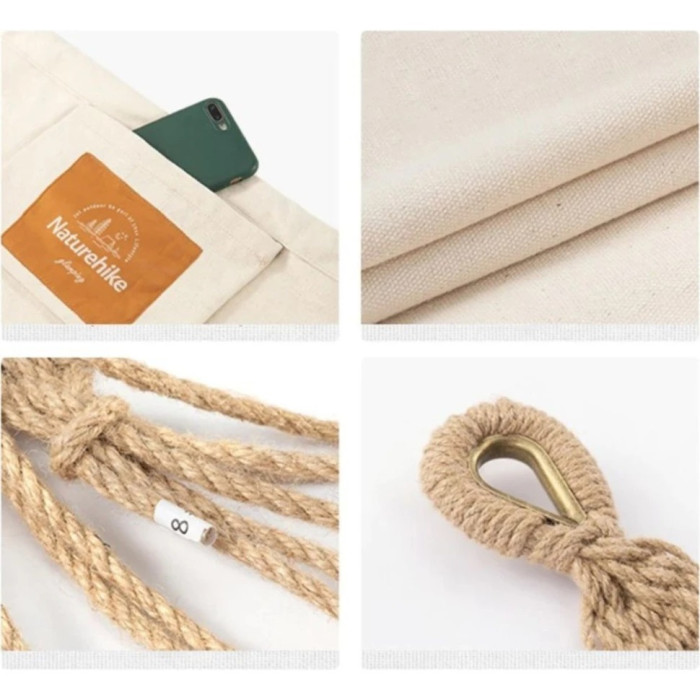 Гамак двомісний без перекидання Naturehike NH21DC000 Beige (6927595789896)