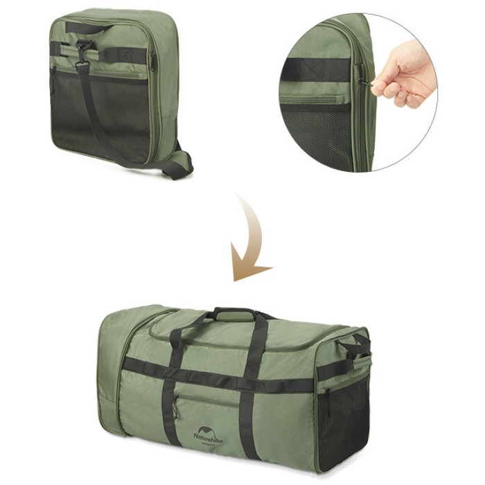 Сумка-баул Naturehike NH21LX003, 88L, Green (6927595795774)