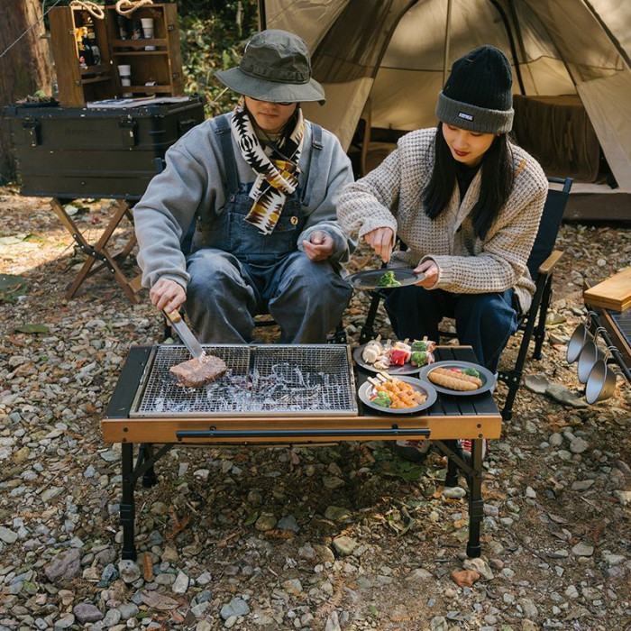 Стіл складаний Naturehike NH21JU011, алюміній / бук (6927595797808)