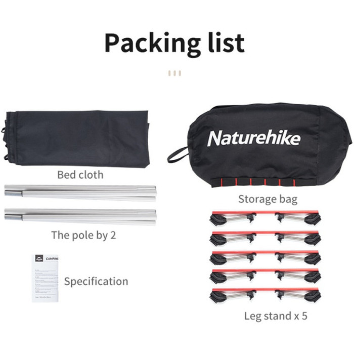 Ліжко складане Naturehike XJC05 NH20JJ001, Khaki (6927595768761)