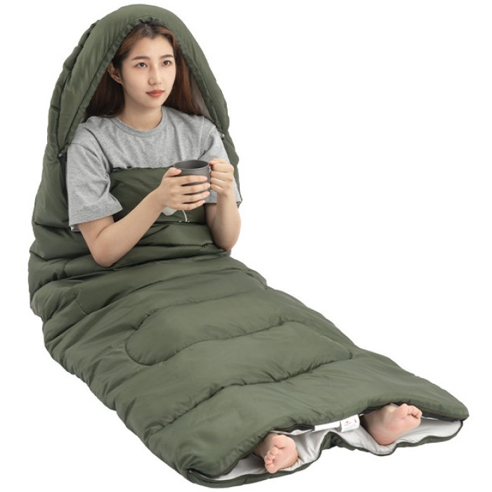 Спальний мішок Naturehike Y150L NH21MSD08, (11°C), Left Zip, Green (6975641888758)