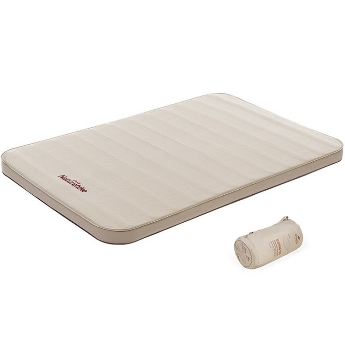 Матрац cамонадувний подвійний з помпою Naturehike NH20FCD08, 10 cm, Beige (6976023925115)