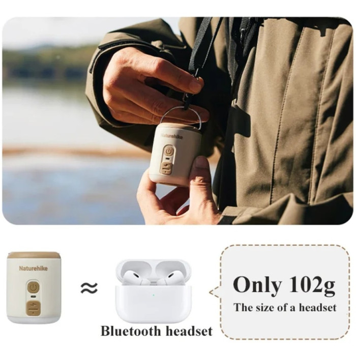 Мини насос - ночник - вентилятор Naturehike CNK2300DQ022, Beige (6976507665971)