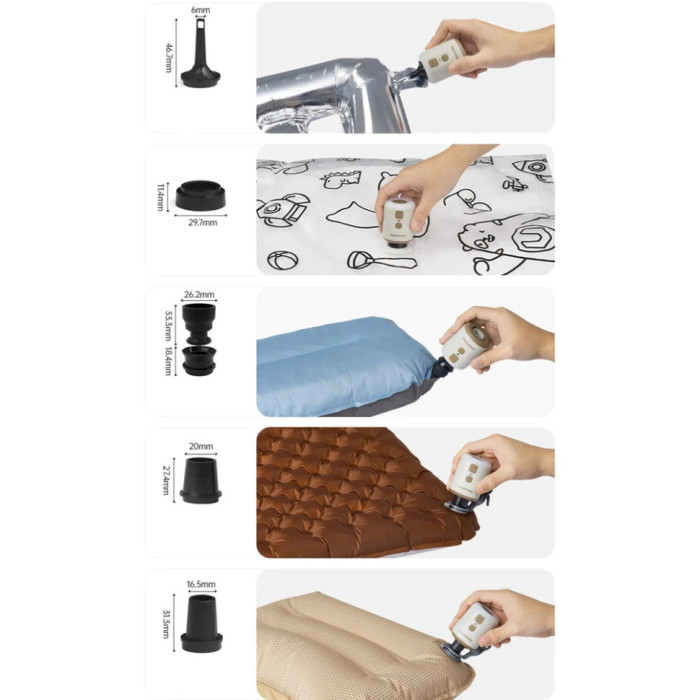 Мини насос - ночник - вентилятор Naturehike CNK2300DQ022, Beige (6976507665971)