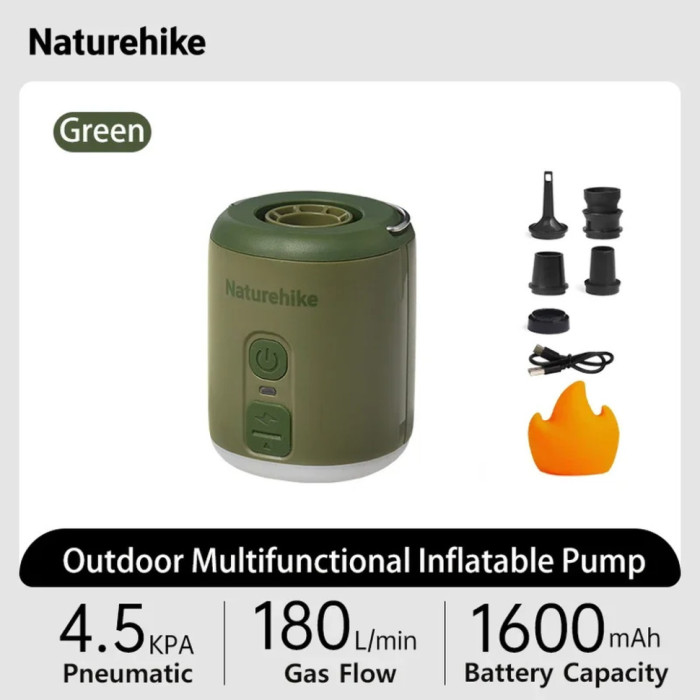 Міні насос - нічник - вентилятор Naturehike CNK2300DQ022, Green (6976507665988)