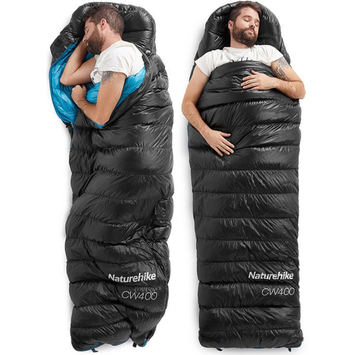 Спальний мішок Naturehike CW700 CNK2450WS048, p-р L, Black-Blue (6927595788134)