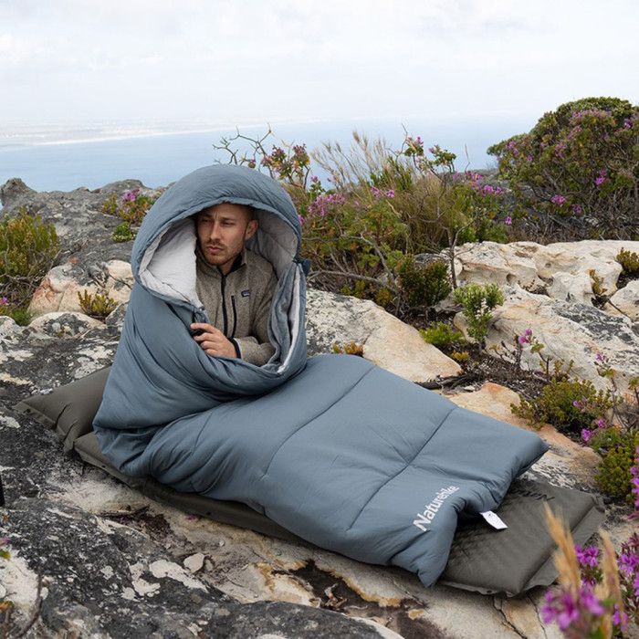 Спальний мішок з підігрівом Naturehike BE400 CNK2300SD021, Right Zip, Grey (6976507667319)