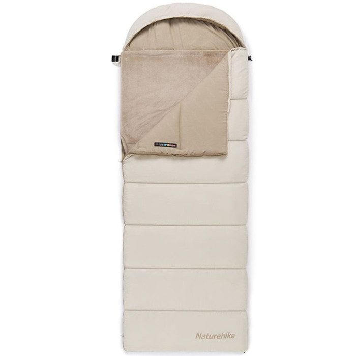 Спальний мішок з підігрівом Naturehike BE400 CNK2300SD021, Right Zip, Beige (6976507667326)