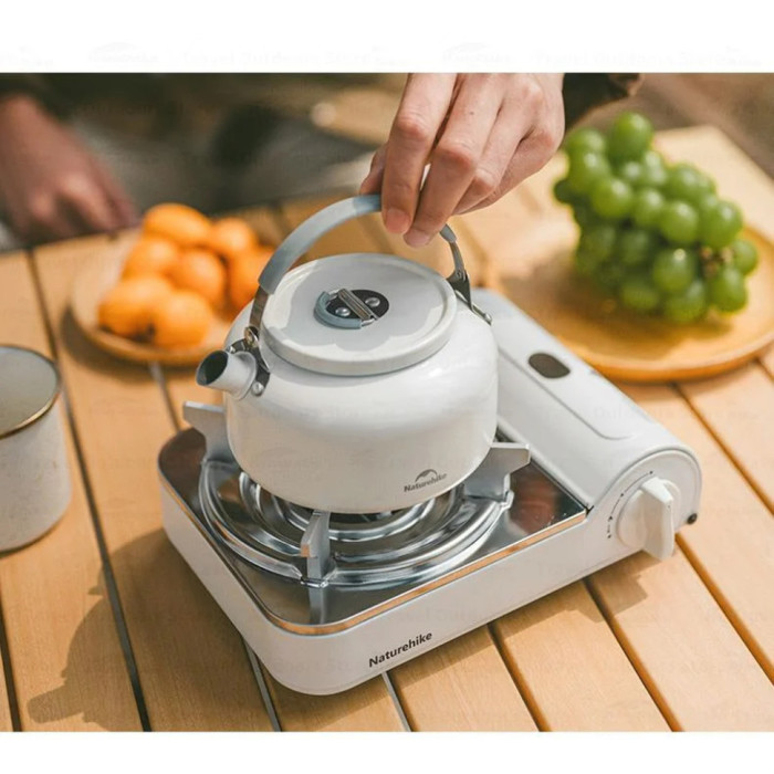 Чайник з керамічним антипригарним покриттям Naturehike CNK2450CF013 0.8L, aluminium, white (6927595706046)