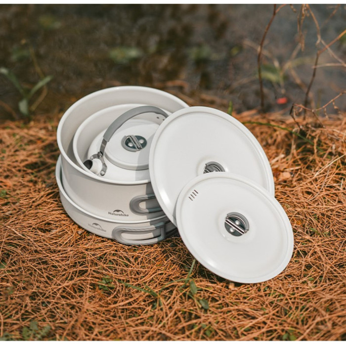 Каструля із керамічним антипригарним покриттям Naturehike CNK2450CF013, 1.7L, aluminium (6927595711972)