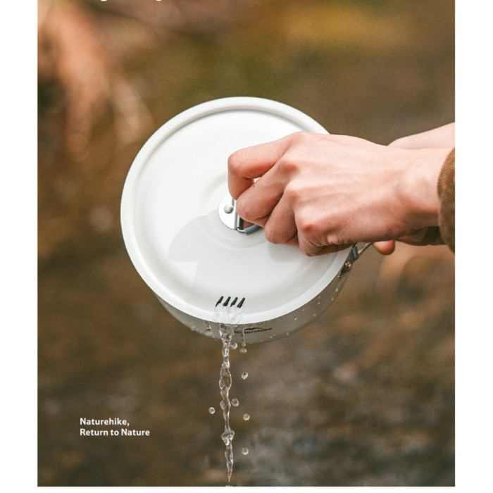 Каструля із керамічним антипригарним покриттям Naturehike CNK2450CF013, 1.7L, aluminium (6927595711972)