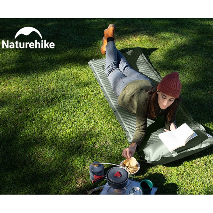 Самонадувний килимок Naturehike CNK2450WS020, 100 mm, Green (6927595712733)