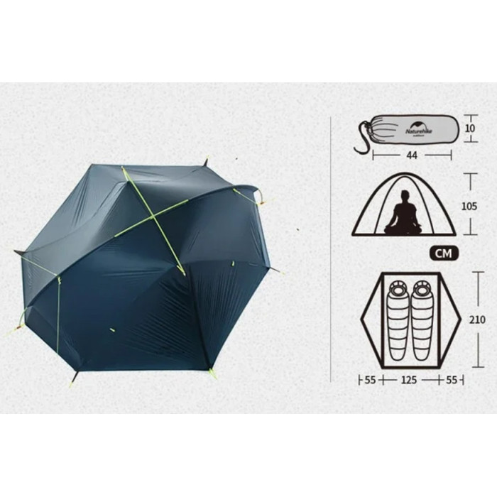Намет Naturehike Tagar NH17T180-J, Dark Blue (6927595716182)