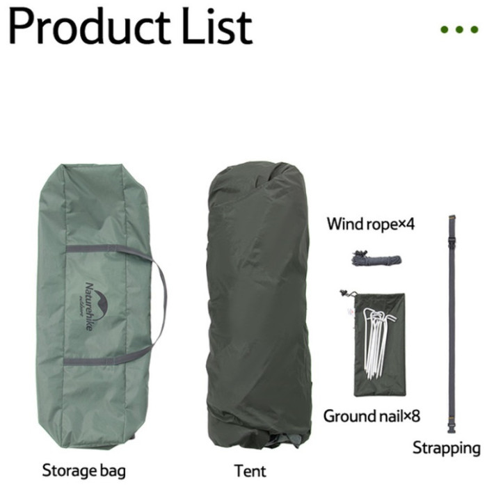 Намет Naturehike Automatic 3 NH21ZP008, Olive Green (6927595777442)