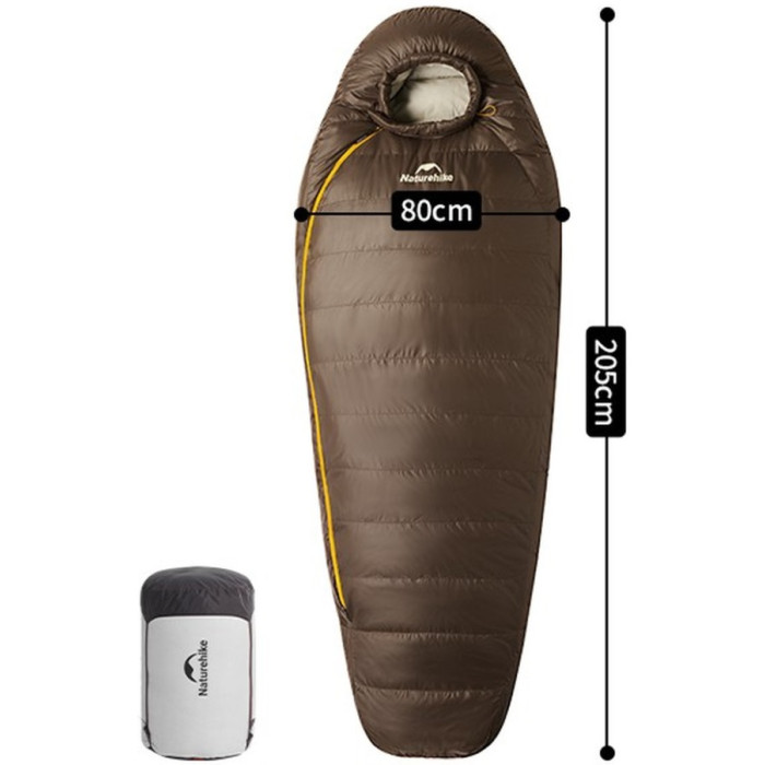 Спальний мішок Naturehike Snowbird CNK2550WS014, p-р L, Dark Brown (6927595784396)