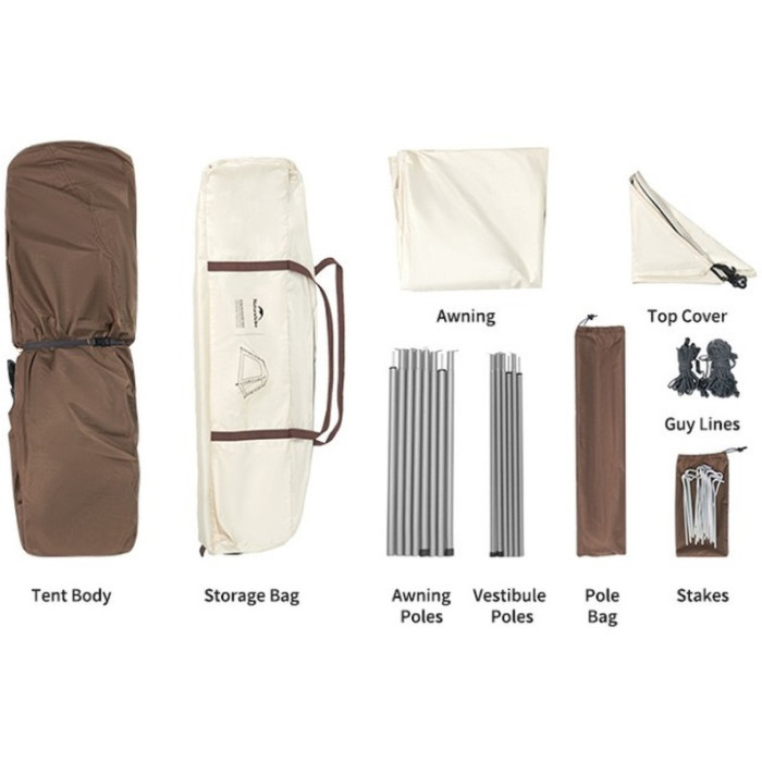 Палатка Naturehike Ango CNK2550WS010, S, Grey (6927595785782)